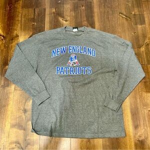 New England Patriots Gray Long Sleeve Shirt